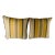 Pair of Gold, Cream & Olive Square Stripe Decorative Pillows For Sale