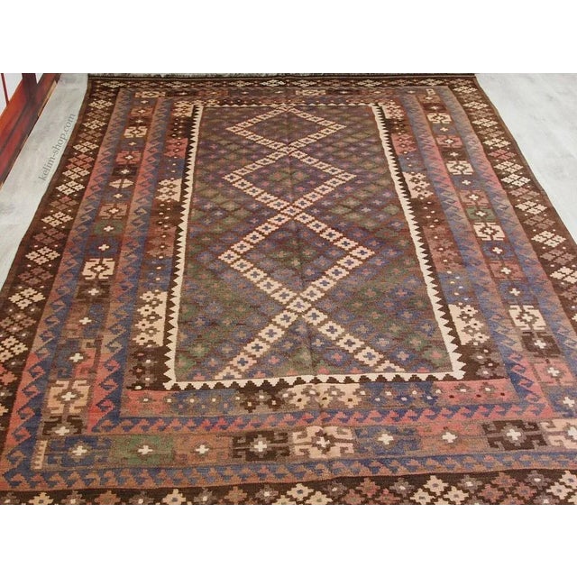 Afghan Kilim Rug, 1980s For Sale - Image 4 of 12