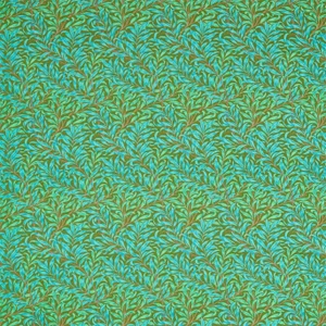 Morris & Co Willow Bough Fabric in Olive/Turquoise