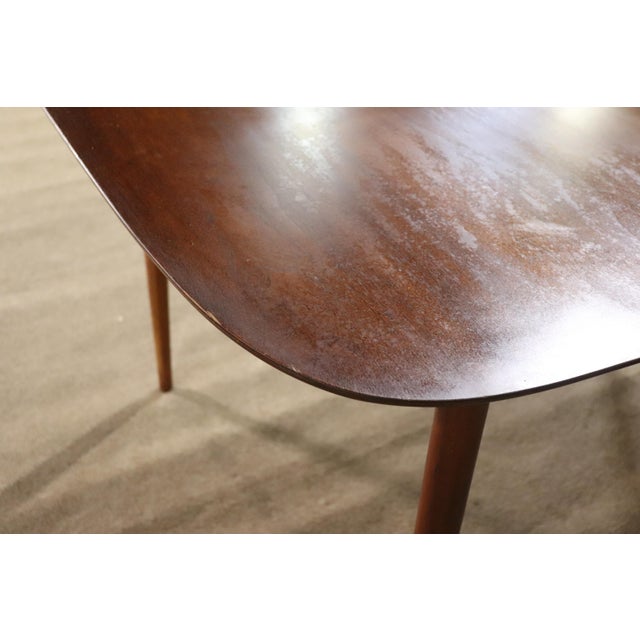 Burnt Umber Mid-Century Dining Table W/ Leaf For Sale - Image 8 of 12