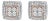 10K Yellow, White, and Rose Gold Plated Sterling Silver Diamond Accent Earrings (I-J Clarity, I3 Color) For Sale