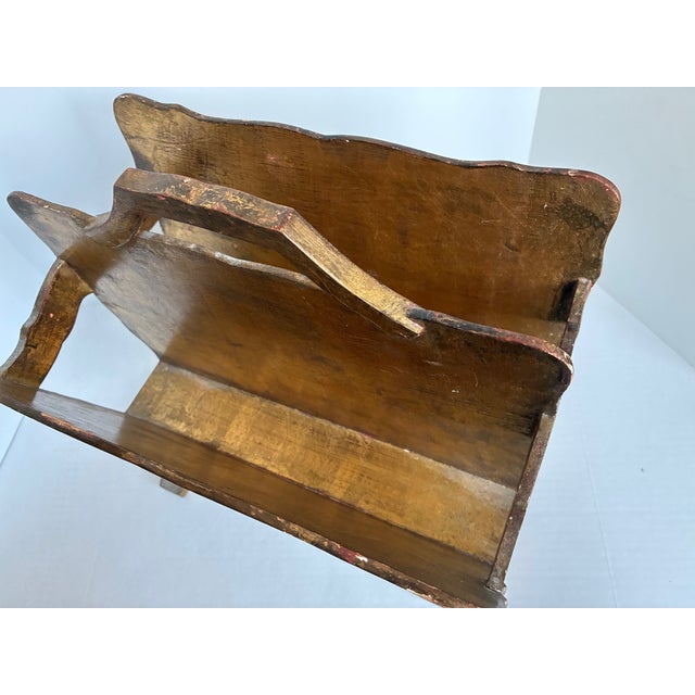 Mid 20th Century Vintage Italian Florentine Gilt Wood Magazine Rack - Mid Century For Sale - Image 5 of 9