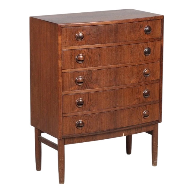 Kai Kristiansen Bow Front Rosewood Hallway Chest For Sale