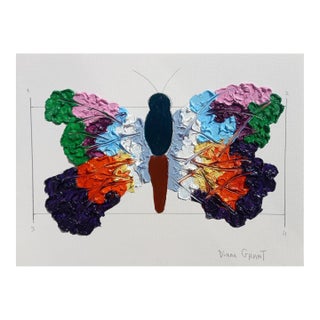 Original Butterfly Oil Paintings by Diane Grant, Unframed For Sale