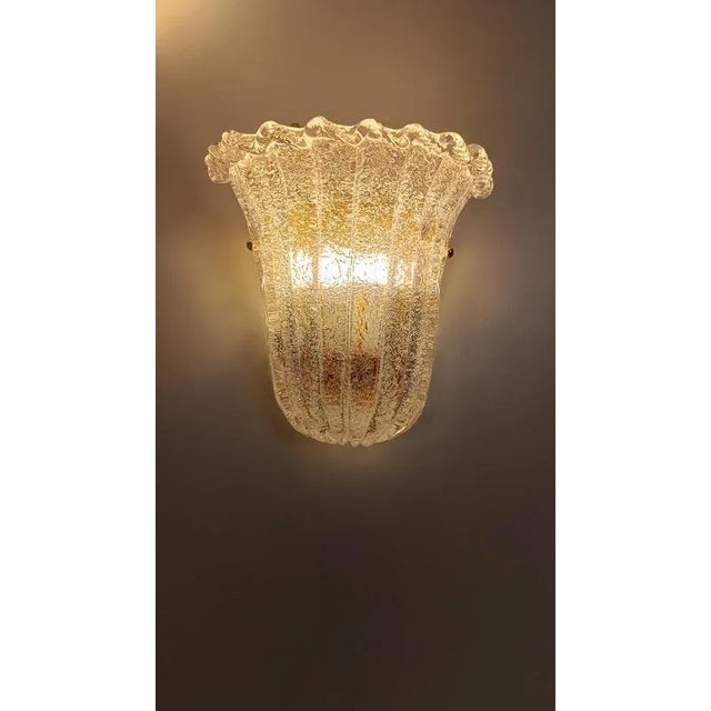 Metal Italian Shield Sconces in Murano Graniglia Glass, 1980s, Set of 2 For Sale - Image 7 of 18