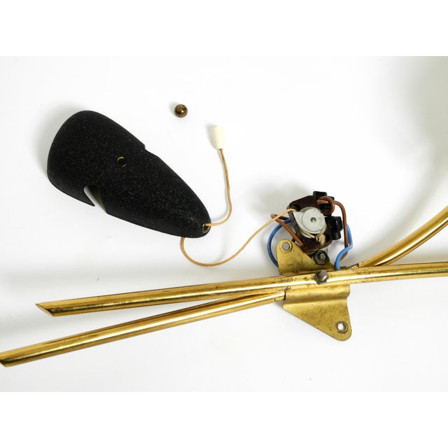Mid-Century Brass Wall Lamp with Painted Glass Shades, 1950s For Sale - Image 15 of 18
