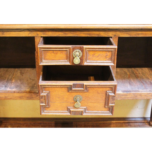 Circa 1860-80 English Queen Anne Style Oak Dresser For Sale - Image 9 of 16