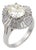 Vintage Gia 1.80 Carat Old Mine Cut Diamond Platinum Ballerina Ring, Size 6 For Sale