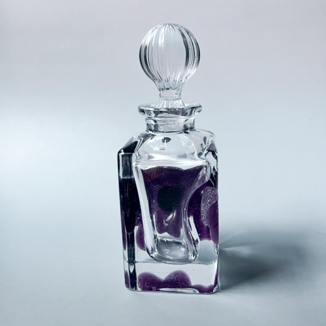 1980s Daum France Coppelia Amethyst Pate De Verre Crystal Perfume Bottle For Sale - Image 5 of 14