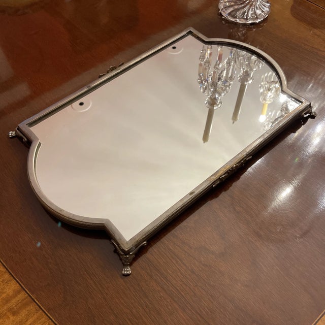 Early 20th Century Louis XVI Style Bronze Mirror Plateau For Sale - Image 5 of 5