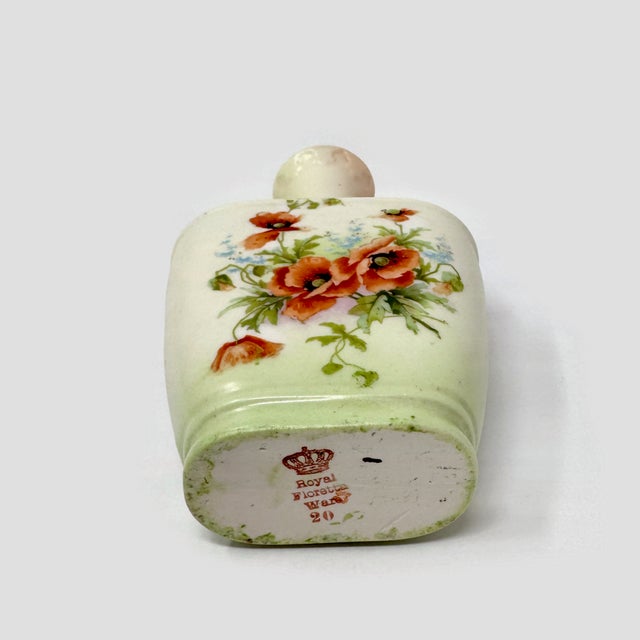 Antique Royal Floretta Austria Vase With Red Poppies – 7.5" Tall For Sale In Houston - Image 6 of 6