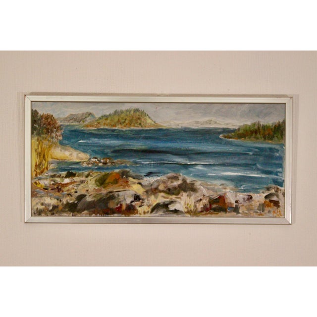 Barbro Herlitz, Islands, 1970s, Oil on Panel, Framed For Sale - Image 14 of 16