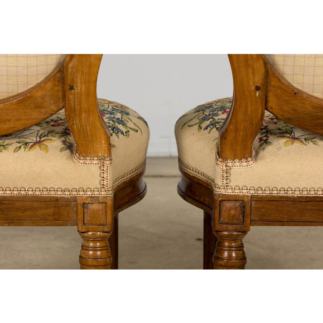 Set of Six 19th Century French Walnut Side Chairs, Louis XVI Style For Sale - Image 17 of 18