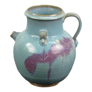Blue and Purple Ceramics Water Jar