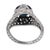1930s Art Deco Gia 2.60 Carat No Heat Sapphire Diamond Platinum Filigree Ring, Size 5.25 For Sale In Los Angeles - Image 6 of 8