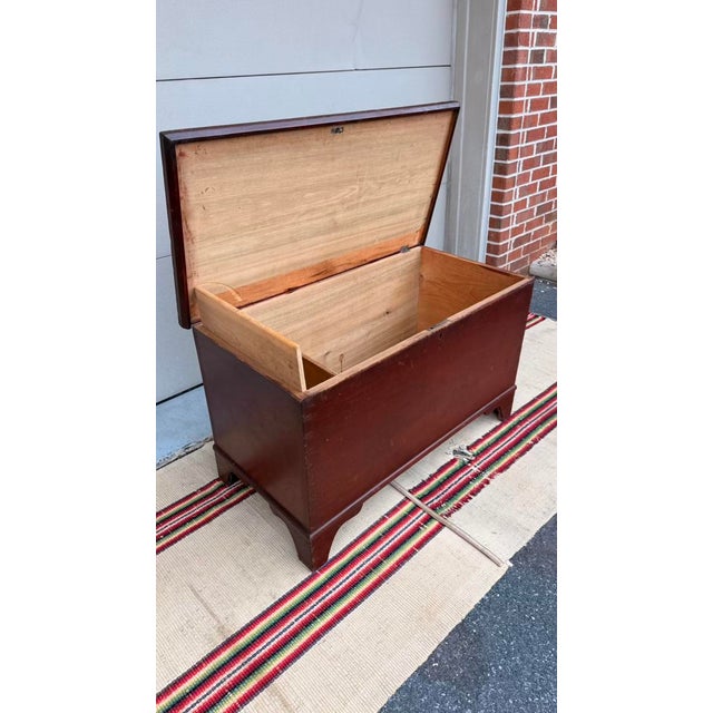 Antique Pennsylvania Red Painted Blanket Chest, Circa 1830s For Sale - Image 12 of 13