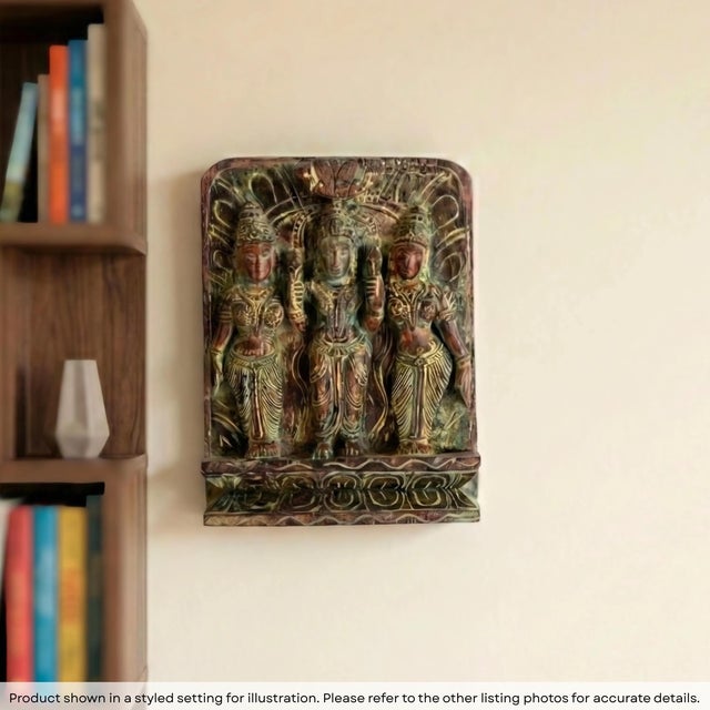 Invite the serene presence of the divine into your home with this breathtaking Vintage Krishna Statue. This one-of-a-kind...