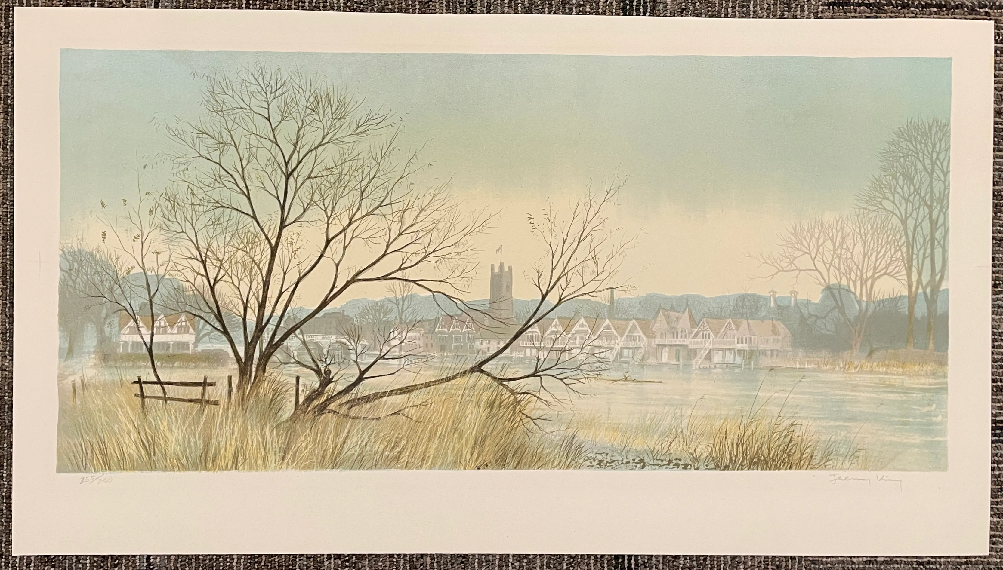 Jeremy King Henley on Thames Lithograph | Chairish
