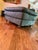 Animal Skin 1990's Natuzzi Suede Lounge and Ottoman For Sale - Image 7 of 13