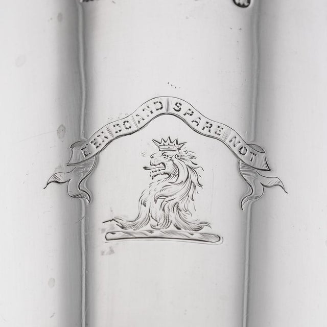 Metal 19th Century Scottish Silver Clan Mac Gregor Traveling Flask, 1893 For Sale - Image 7 of 8