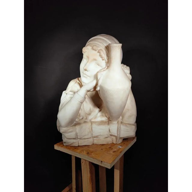 19th Century Italian Marble Sculpture, 1880s For Sale - Image 10 of 12