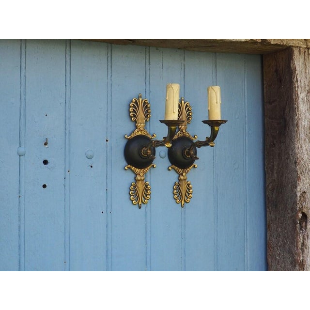 French Serpent Wall Sconces in Ornate Bronze and Gold, 1920s, Set of 2 For Sale - Image 13 of 18