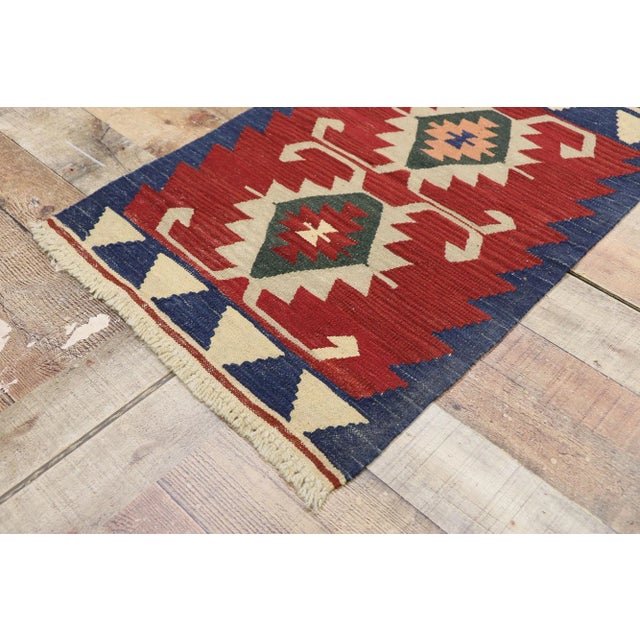 Vintage Persian Shiraz Kilim Rug - 01'11 X 02'11 For Sale In Dallas - Image 6 of 9