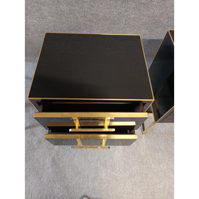 Black Glass Side Tables from Justfurnituress SRL, Set of 2 For Sale - Image 9 of 12