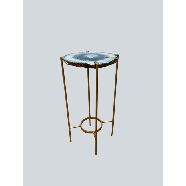 Contemporary Unusual Modern Handcrafted Geode Drinks Table For Sale - Image 3 of 5