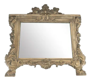 Early 19th Century Renaissance Revival Silver Plate Mirror