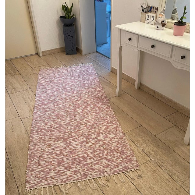 Textile Turkish Flat Weave Kilim Runner For Sale - Image 7 of 11