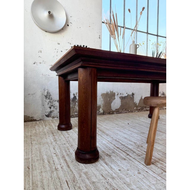 Oak Dining Table by Charles Dudouyt, 1940s For Sale - Image 18 of 18