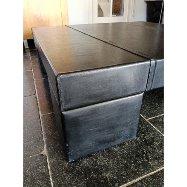 Vintage Leather Coffee Table by Sonja Wasseur, 1970s For Sale - Image 16 of 17