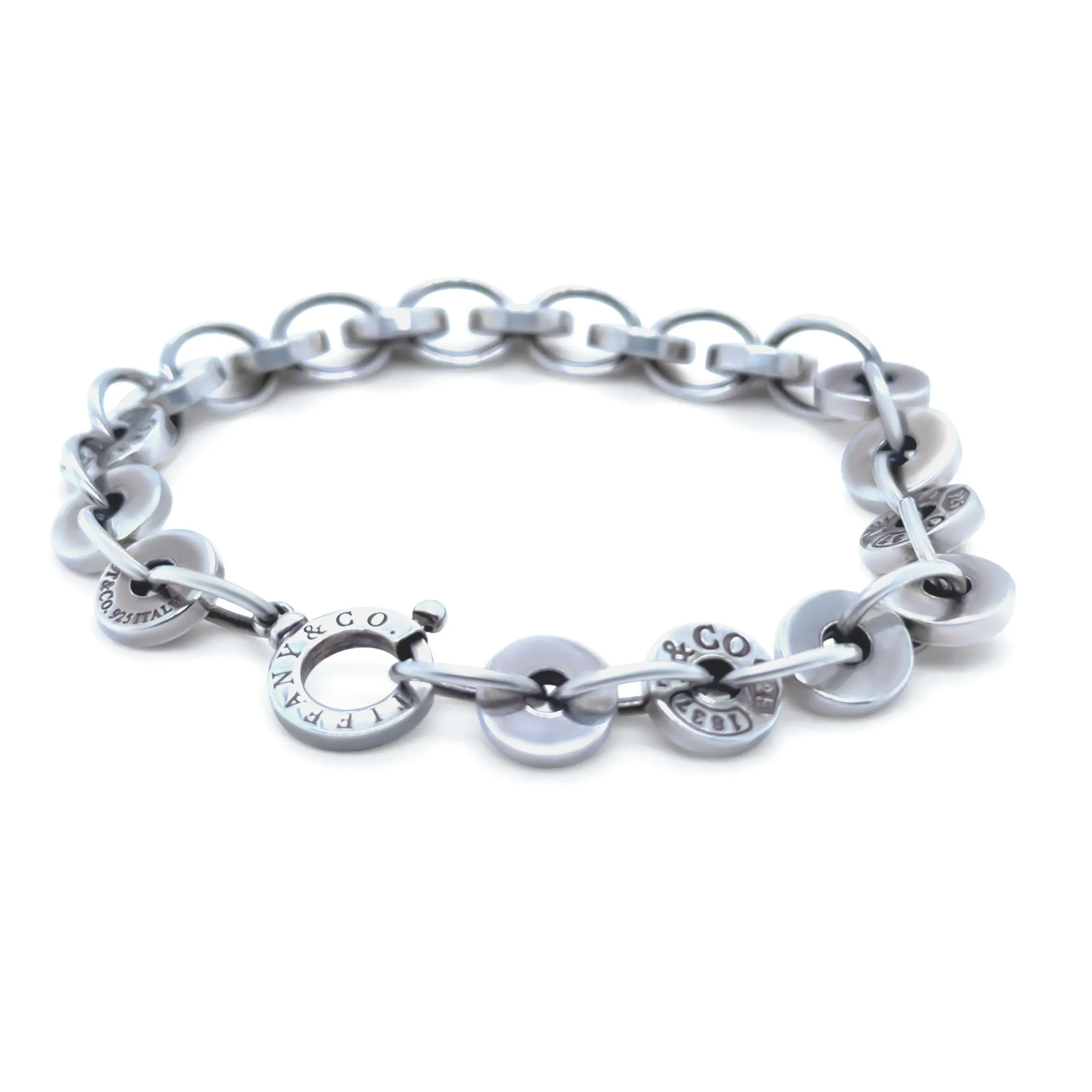 Tiffany & Co. 1837 Circle Sterling Silver Bracelet 25g | Chairish