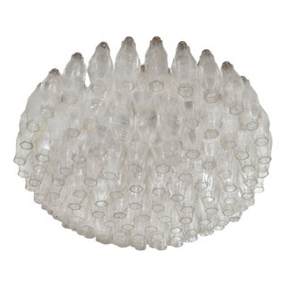 Poliedri Glass Suspension Lamp, 1960s For Sale