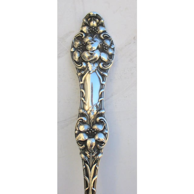Antique Art Nouveau Sterling Serving Fork by Alvin Silver Circa 1905 For Sale - Image 4 of 8