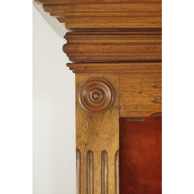 Vintage European Beveled Glass Wood Vitrine For Sale - Image 4 of 16