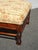 Vintage French Country Tufted Bench Ottoman Footstool W Floral Fabric For Sale - Image 10 of 12
