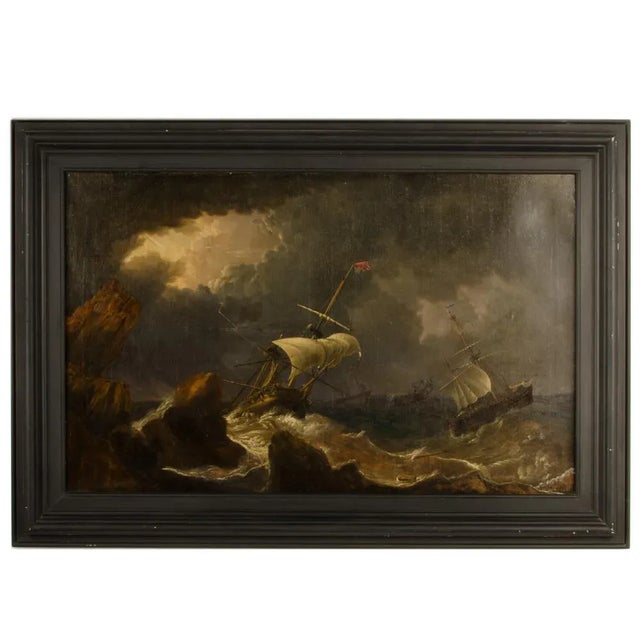 A Large and Impressive 19th Century Seascape. For Sale - Image 13 of 13