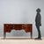 Mahogany and mahogany crotchet chest of drawers with amaranth trim. Curved front with two central drawers, one above the...