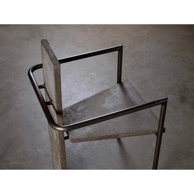 Charcoal Concrete Chair by Jonas Bohlin for Källemo, Sweden, 1980s For Sale - Image 8 of 12
