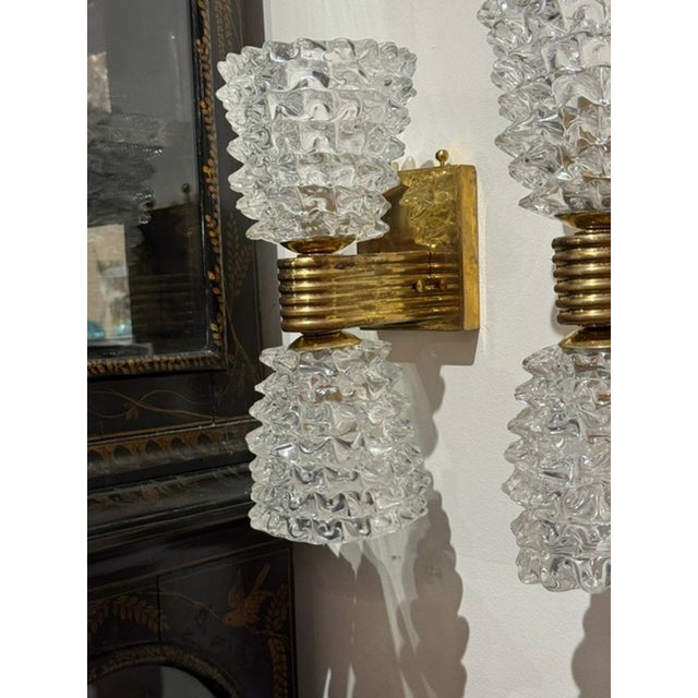 Pair of Murano Rostrada Sconces For Sale - Image 4 of 6