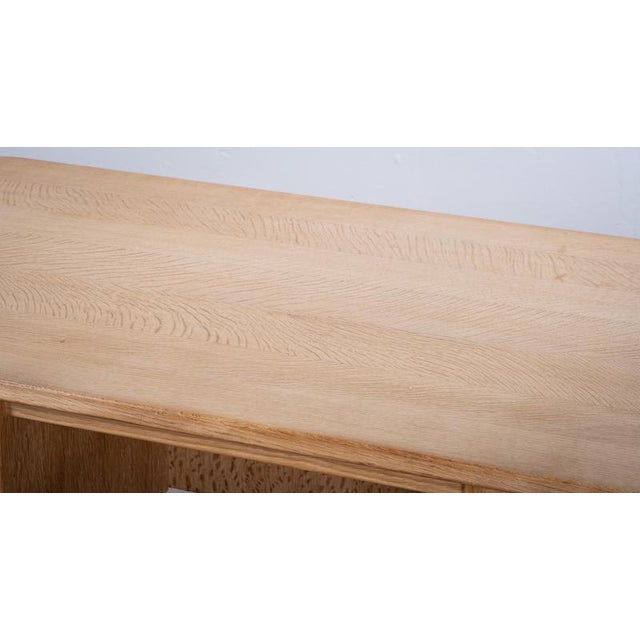 Brutalist Oak Desk by Henning Kjærnulf, Denmark, 1960s For Sale - Image 6 of 10