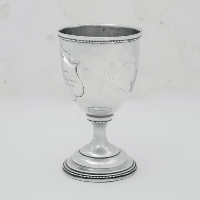 Metal Historic Charleston Silver Goblet - Light Dragoons vs Georgia Hussars, 1856 For Sale - Image 7 of 13