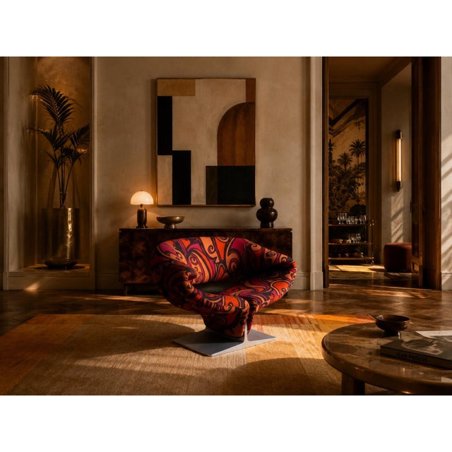 Ribbon Chair in Jack Lenor Larsen Momentum Fabric by Pierre Paulin for Artifort, 1990s For Sale - Image 16 of 17