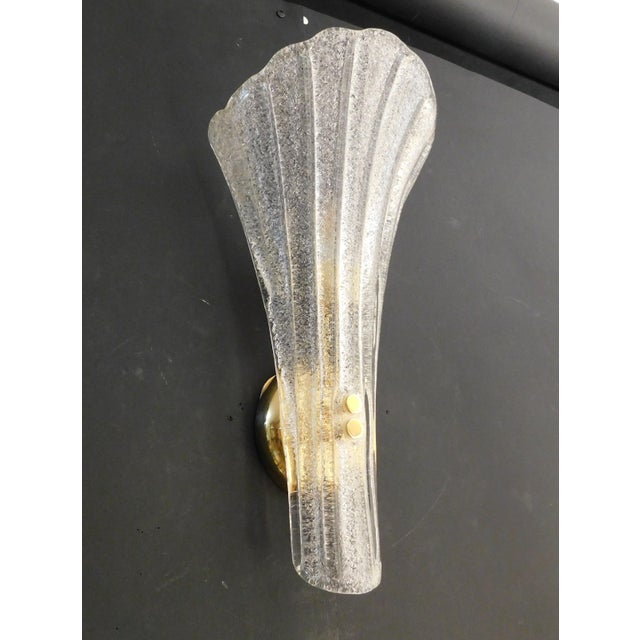 Italian 20th Century Graniglia Trumpet Sconces by Murano Due, a Pair For Sale - Image 3 of 8