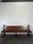 Art Deco Brasserie Bench in Oak and Burl Wood with Burgundy Imitation Leather Seat, 1930s For Sale - Image 4 of 11