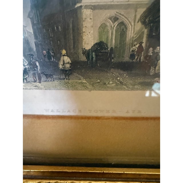 Pair of Antique Hand-Colored Scottish Steel Engravings by w.h. Bartlett & Thomas Allom, C. 1840 For Sale - Image 4 of 12