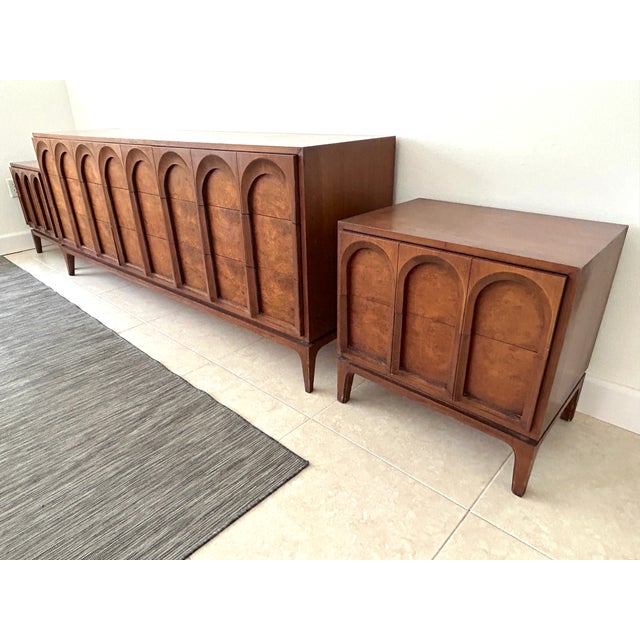 Vintage Thomasville Mid Century Modern Arched Long Dresser