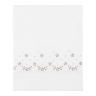 Meadow Twin Flat Sheet in Platinum For Sale